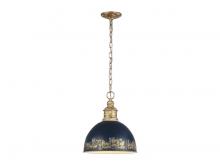  0809-M VG-ANVY - Alison 1-Light Pendant in Vintage Gold with Antique Matte Navy